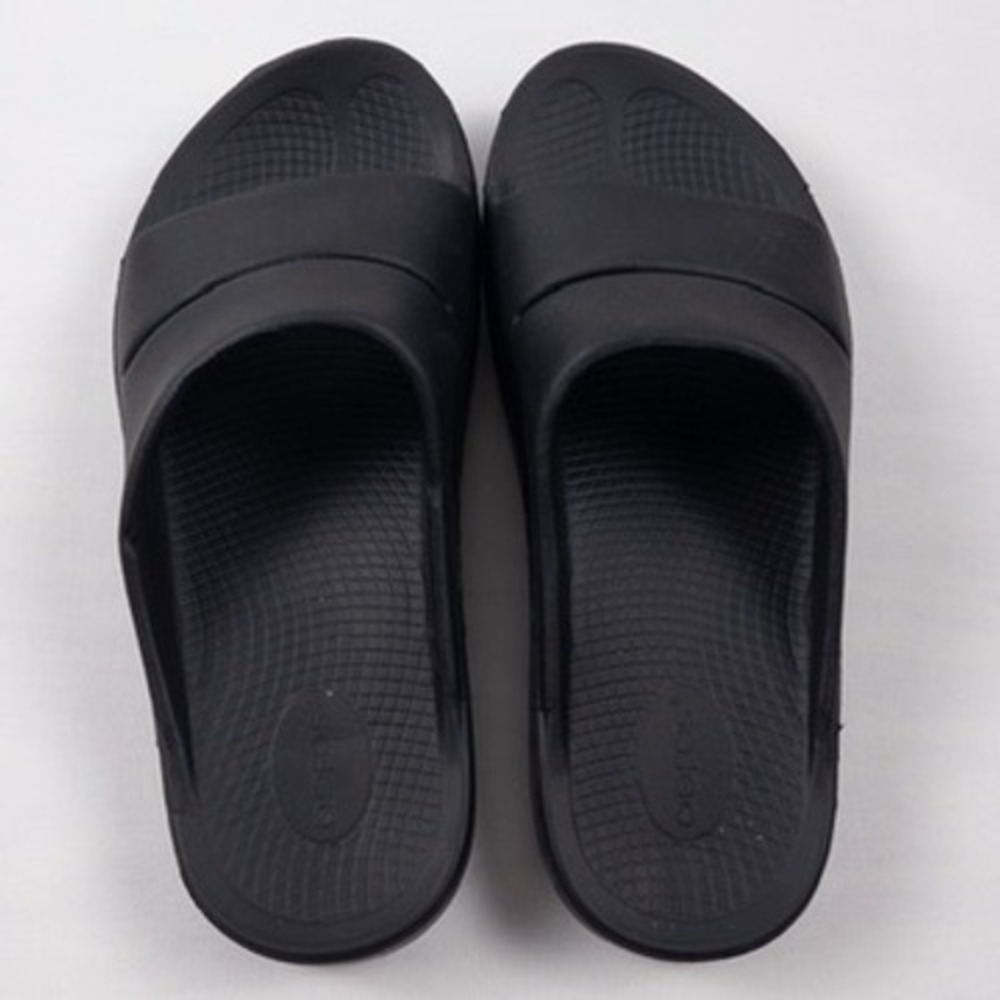 Oofos Ooahh Slide Sandals Mens 12 Black Recovery Comfort Slip On Shoes Sport - Picture 2 of 4
